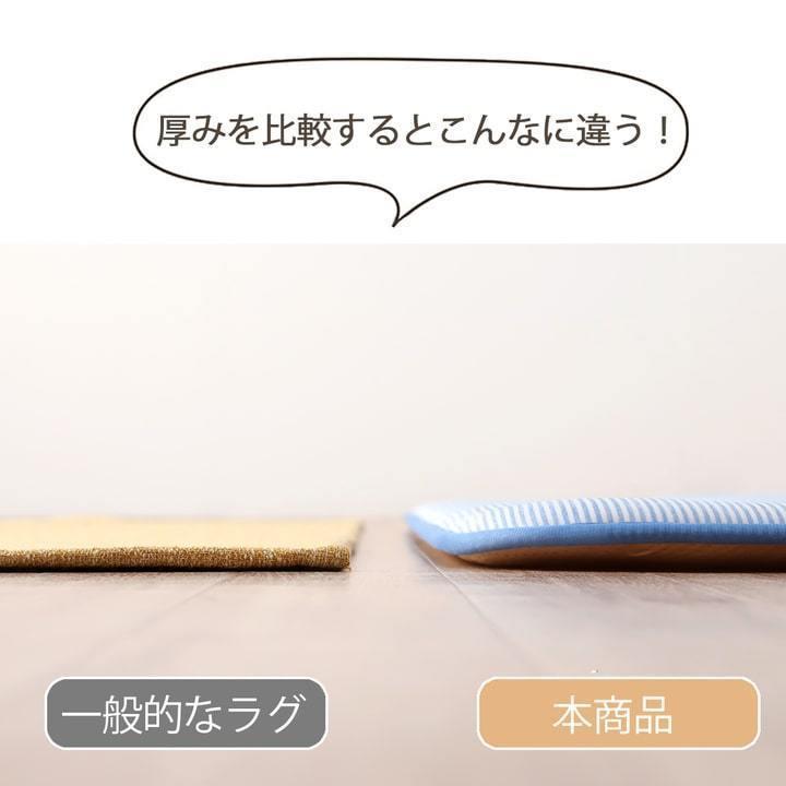 ラグ マット 夏 冷感 極厚 カーペット ひんやり 3畳 約190×240cm 接触冷感 おしゃれ ボリューム ふっくら 厚い 防音 無地 滑り止め 新生活 一人暮らし_6