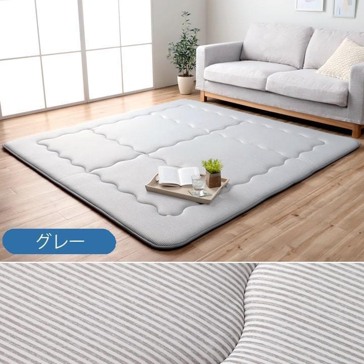 ラグ マット 夏 冷感 極厚 カーペット ひんやり 3畳 約190×240cm 接触冷感 おしゃれ ボリューム ふっくら 厚い 防音 無地 滑り止め 新生活 一人暮らし_11