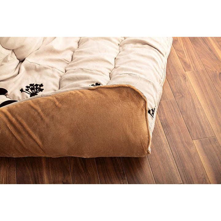 こたつ布団 長方形 おしゃれ こたつ掛け 大判 205×285cm リーフ柄