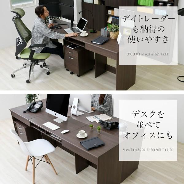 ワイドデスク　幅180㎝　奥行45㎝　引き出し付き　長机　天然木デスク sancota_iwa-08171-wi