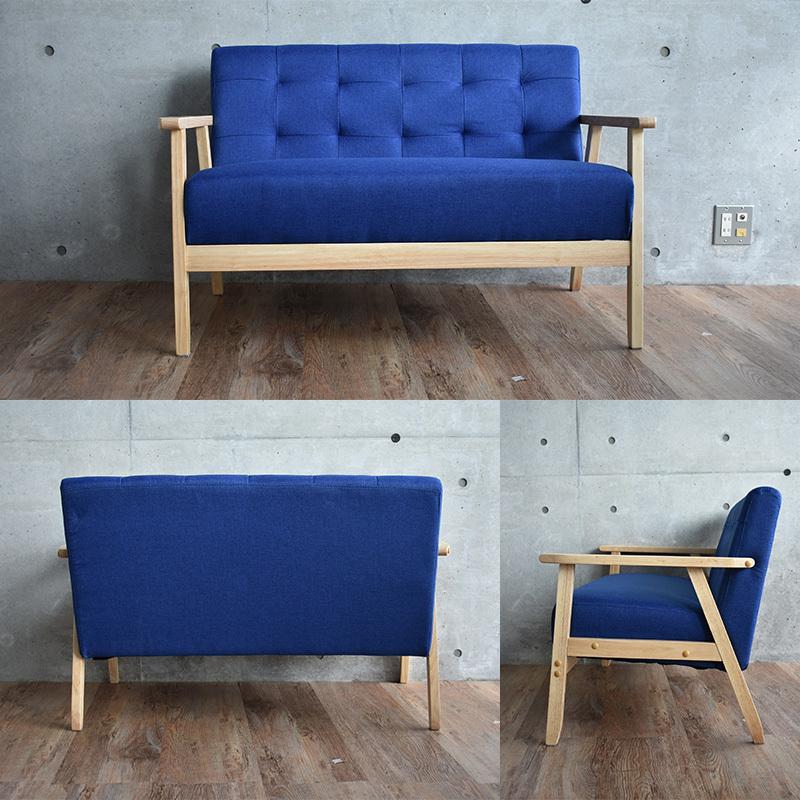 ソファ 2人がけ 2人掛け おしゃれ ファブリック 北欧 モダン 天然木