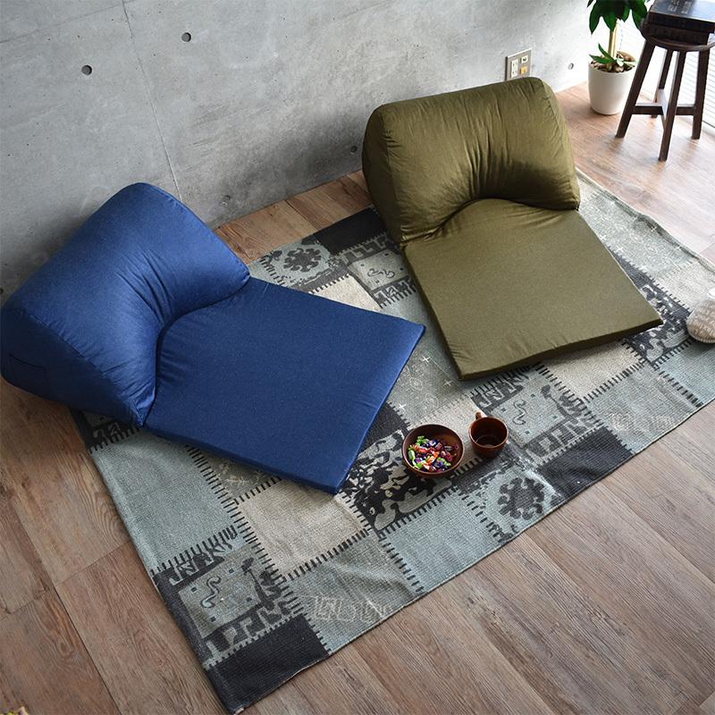A 新品 クッション ソファ インディゴ 座椅子 こたつ 北欧 コタツ 座卓 座椅子 こたつ クッション こたつ用 国産 ローソファ おしゃれ