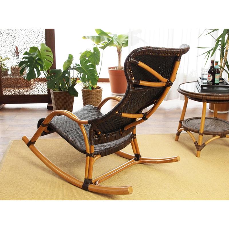【良品】 ラタン ロッキングチェア 天然木 ゆりかご 楽天市場】ロッキングチェア C100CB WAHOOシリーズ 肘付き ゆり椅子