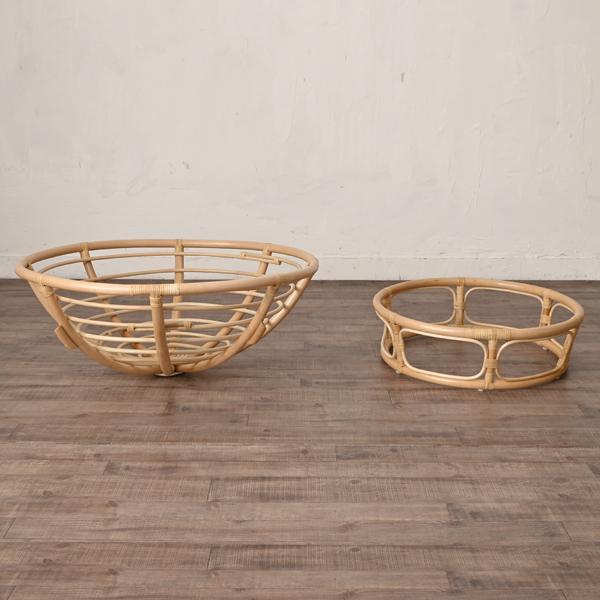 パーソナルチェア ラタン リラックスチェア ナチュラル クッション