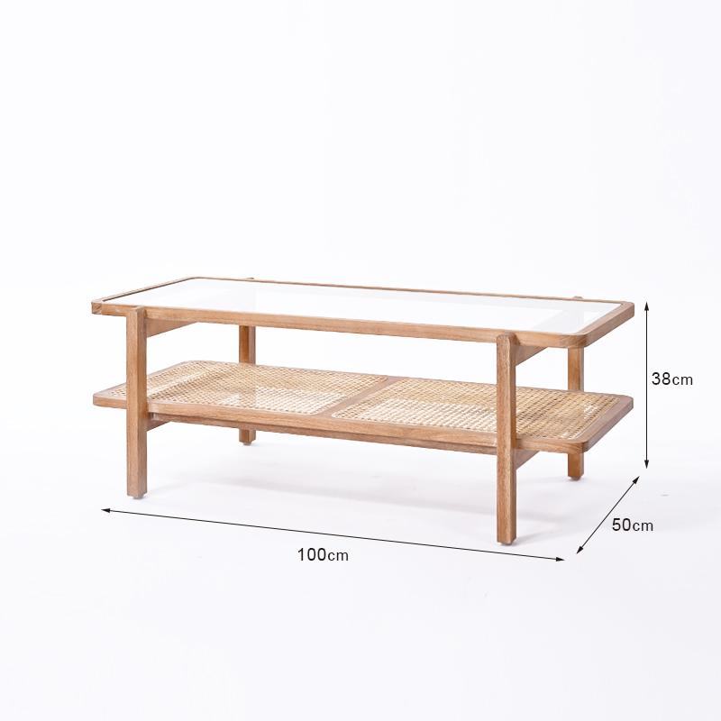 ニッセン レトロ エスニック ラタンテーブル ガラス天板 座卓 センターテーブル ニッセン レトロ エスニック ラタンテーブル ガラス天板 座卓