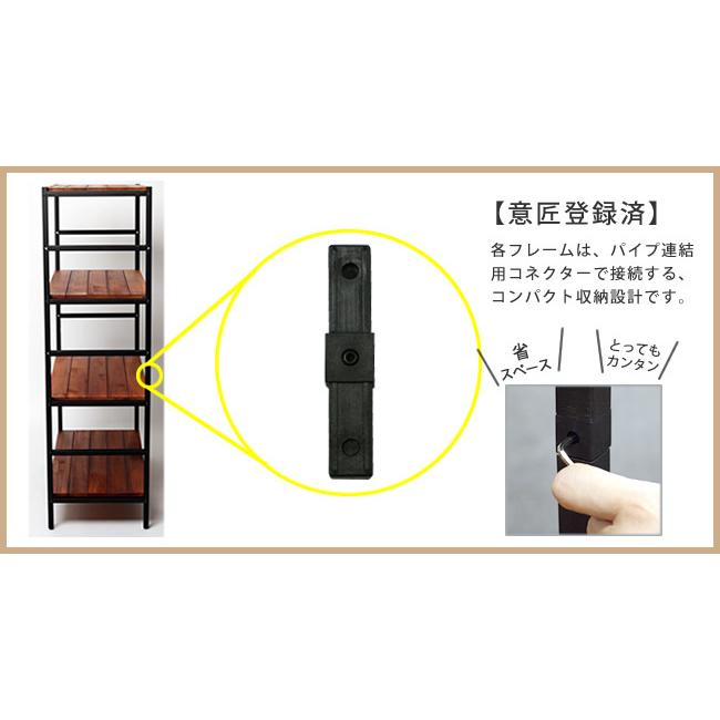 イエロー 5段オープンシェルフ 金属製　本棚　レトロ家具 イエロー 5段オープンシェルフ 金属製 本棚 レトロ家具