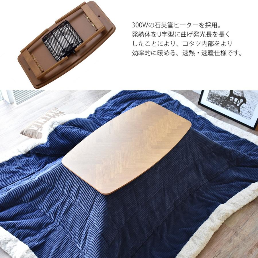 jun[幅90]こたつ水玉象嵌折れ脚 折脚こたつテーブル 幅90cm 折れ脚こたつ フラットヒーター楕円形 省