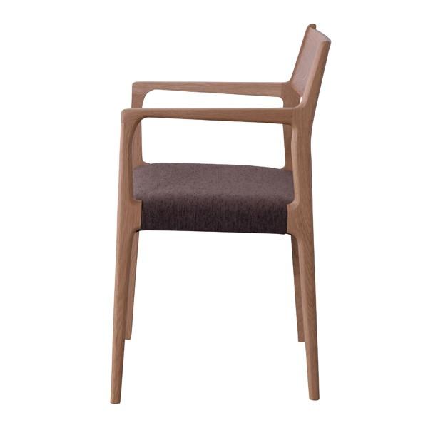 ダイニングチェア Oak chair ダイニングチェア おしゃれ 天然木 オーク 肘あり ファブリック 日本製