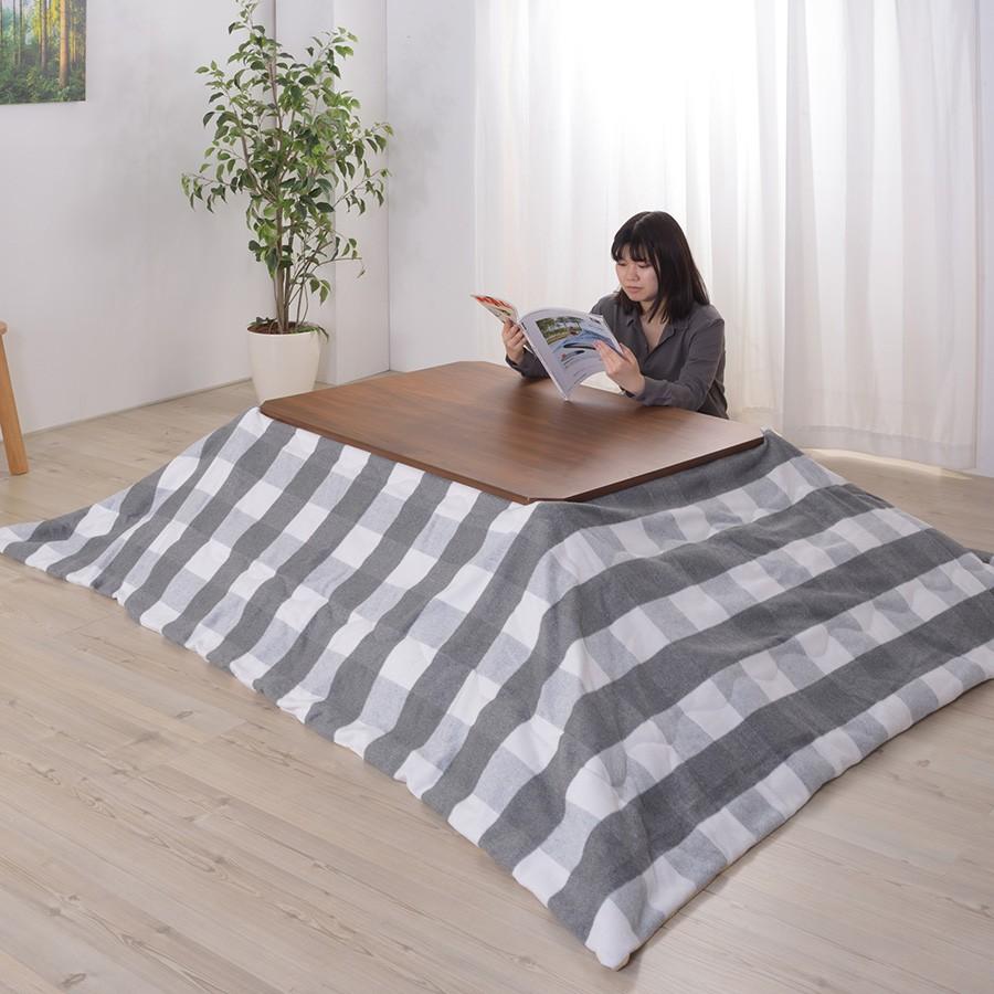 こたつ布団 長方形 おしゃれ 薄掛け 190×230cm ギンガムチェック 柄