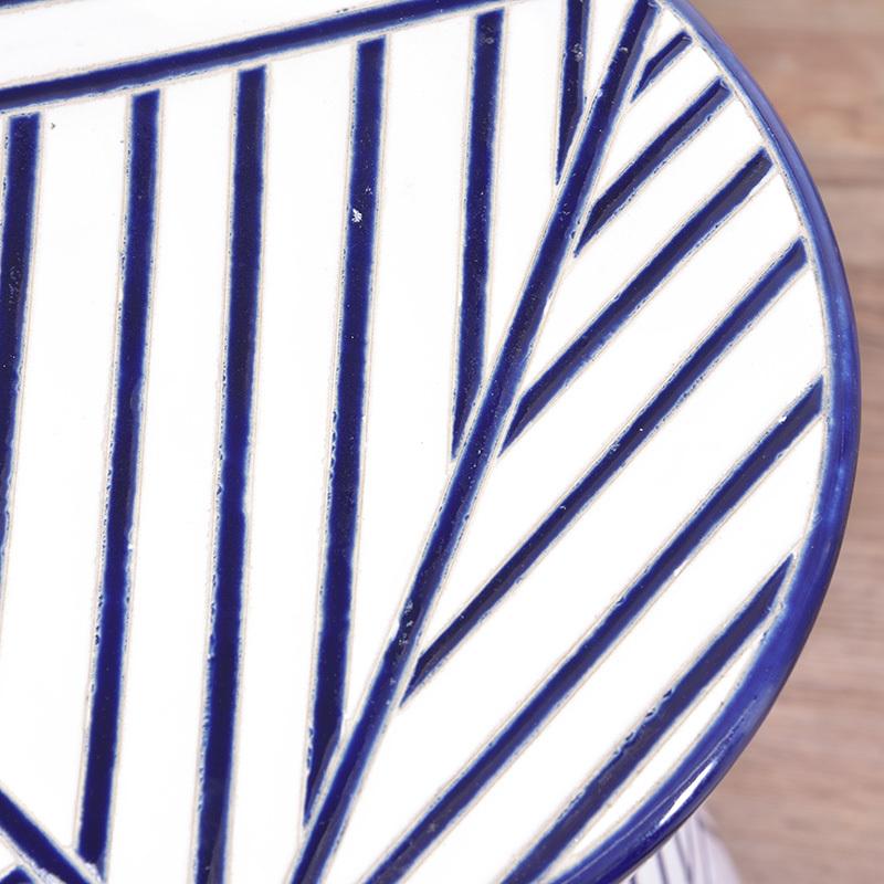 玄関 スツール 屋内 屋外 陶器 花台 フラワーベース トライバル 椅子