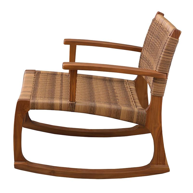 ロッキングチェア 椅子 パーソナルチェア リラックス ラタン調