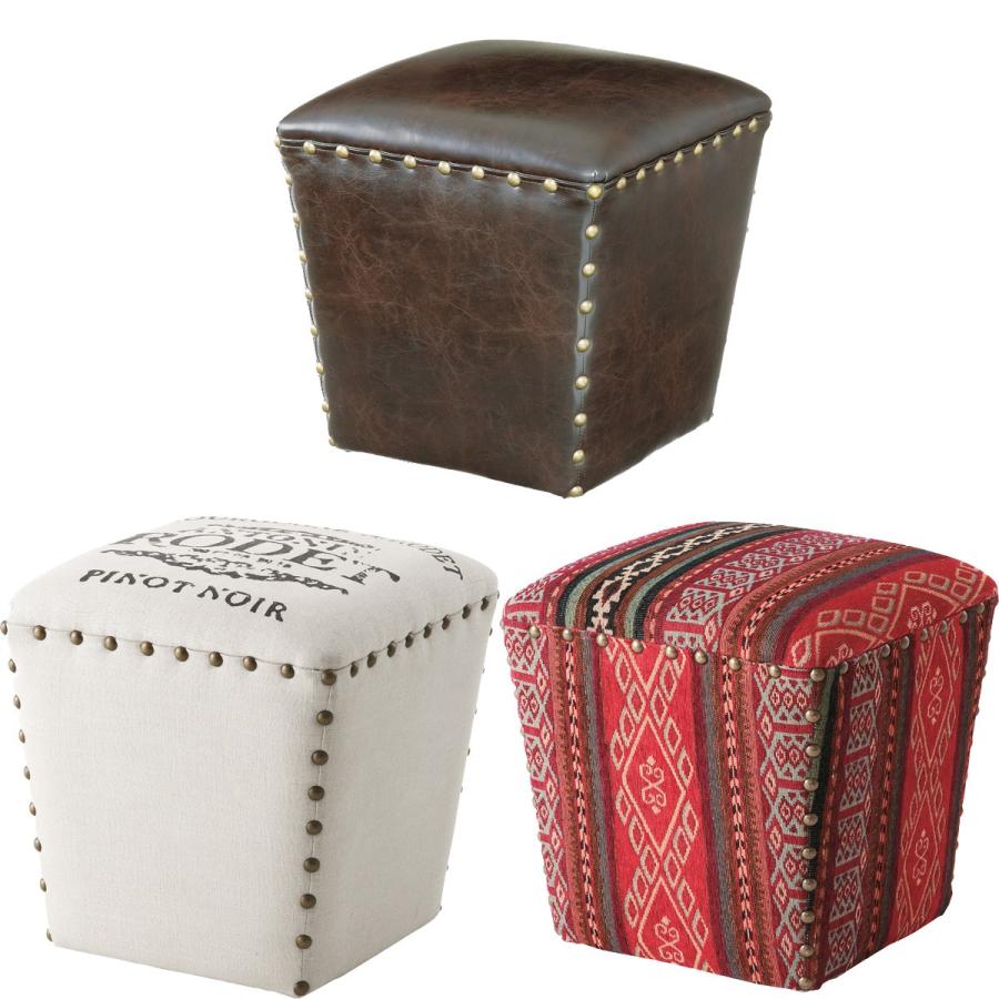 スツールおしゃれ ファブリックスツール カフェ レザー 革 モロッコ