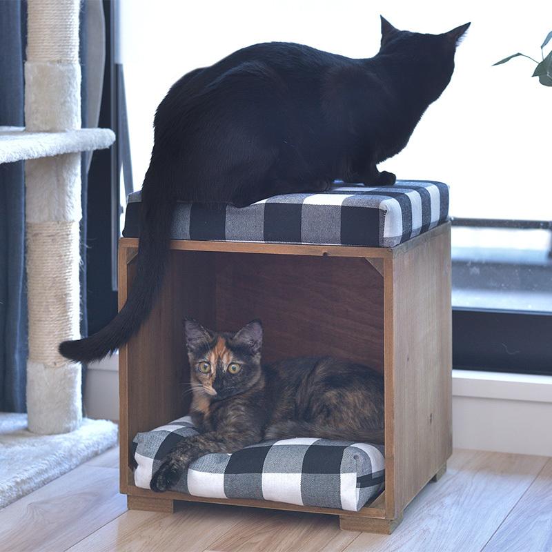 ペットハウス 室内 スツール 木製 キャットハウス ネコ 猫 犬 おしゃれ