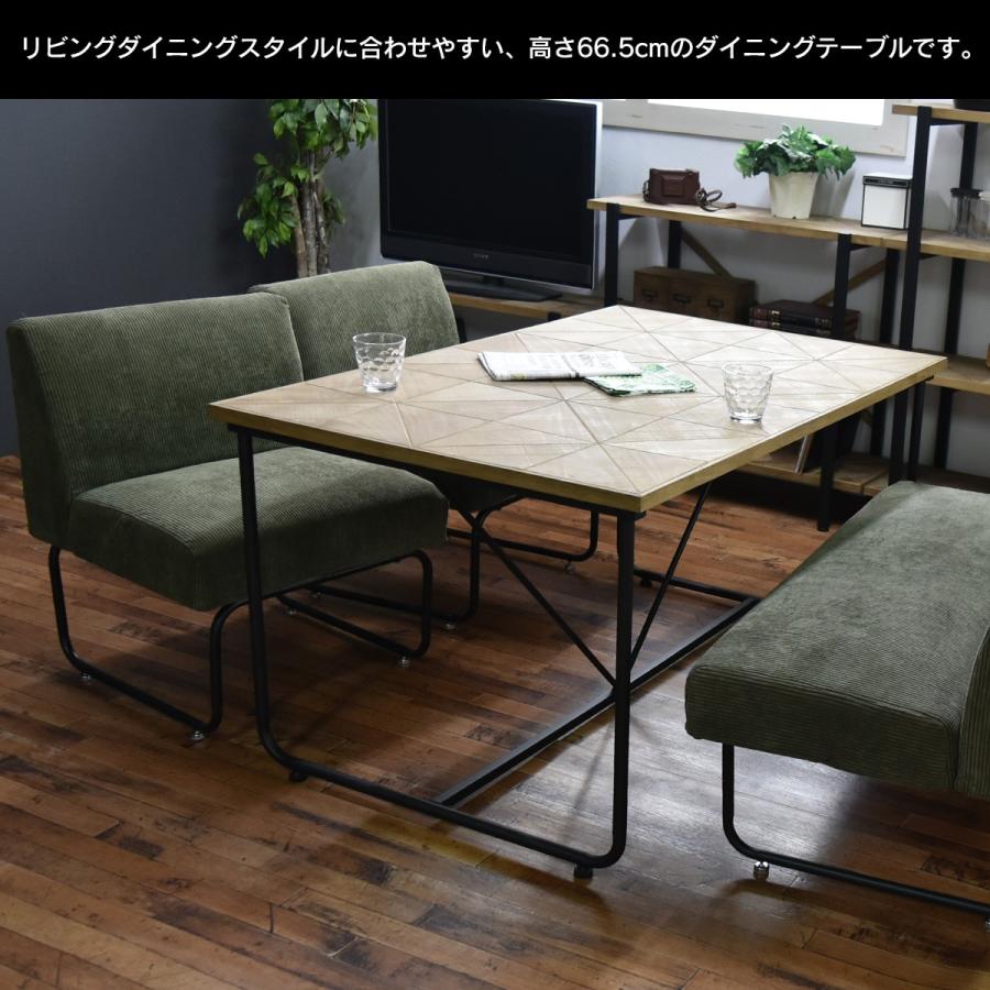 ダイニングテーブル おしゃれ テーブル カフェテーブル 収納 123cm 木製 天然木 北欧 カフェ 古材 風 アイアン スチール パイプ 一人暮らし 新生活｜sancota｜03