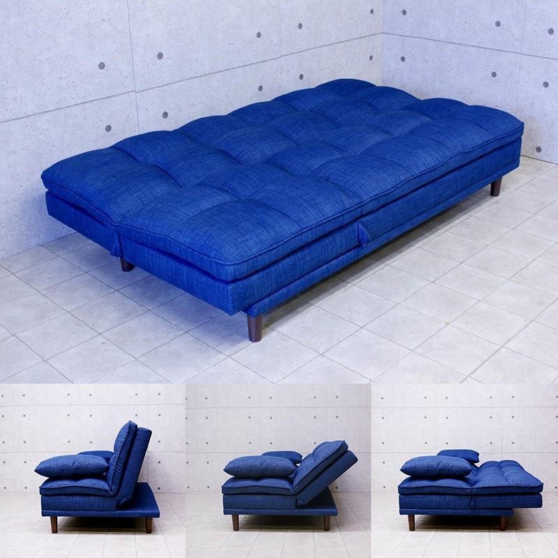 ブルーファブリック ソファベッド ブルーファブリック ソファベッド ソファ ソファーベッド 二人
