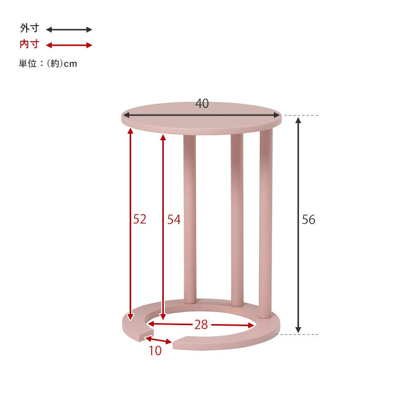サイドテーブル 壁付け 円 丸型 円形 40cm ソファ テーブル 花台