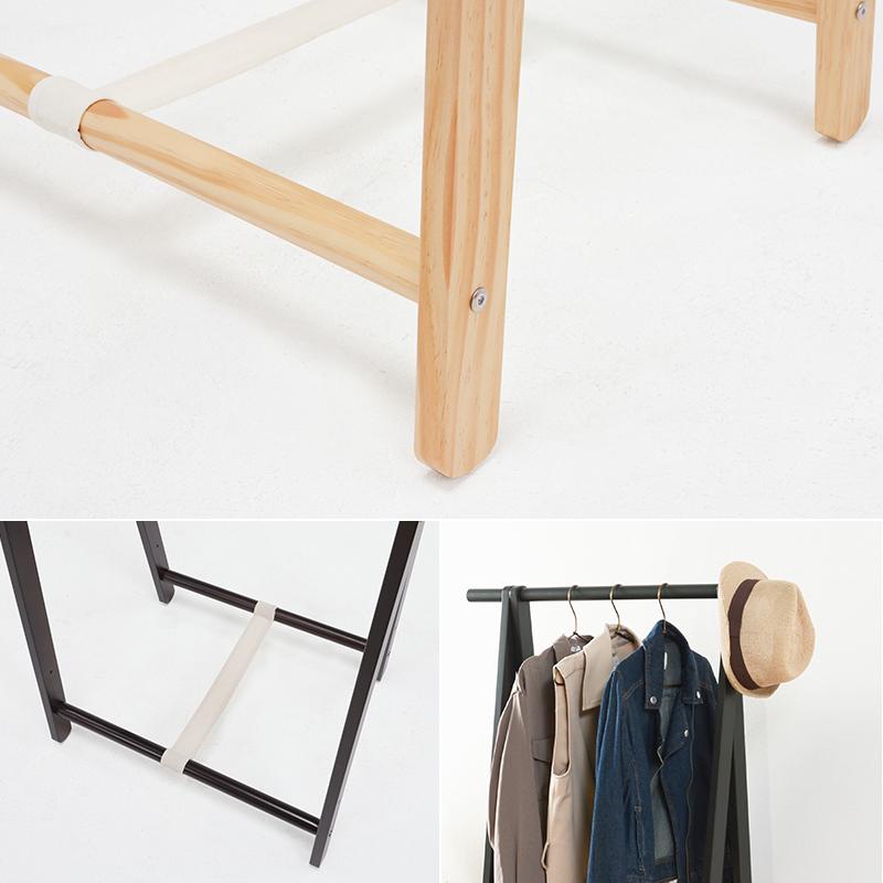 ハンガーラック 木製 おしゃれ シンプル 安い 幅 80cm 省スペース