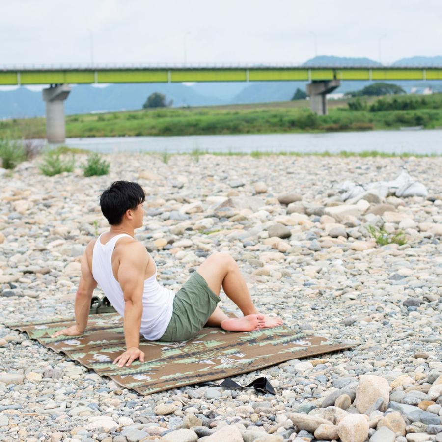 レジャーシート おしゃれ 防水 撥水 120×200cm い草 風 ござ コンパクト ポリプロピレン PP  洗える ピクニックシート 釣り アウトドア 子供 持ち運び｜sancota｜18