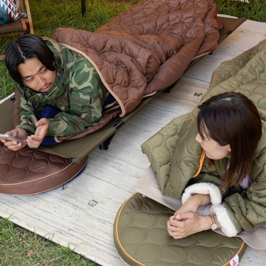 寝袋 毛布 こたつ掛け 布団 ブランケット 洗える ブラウン グリーン 冬