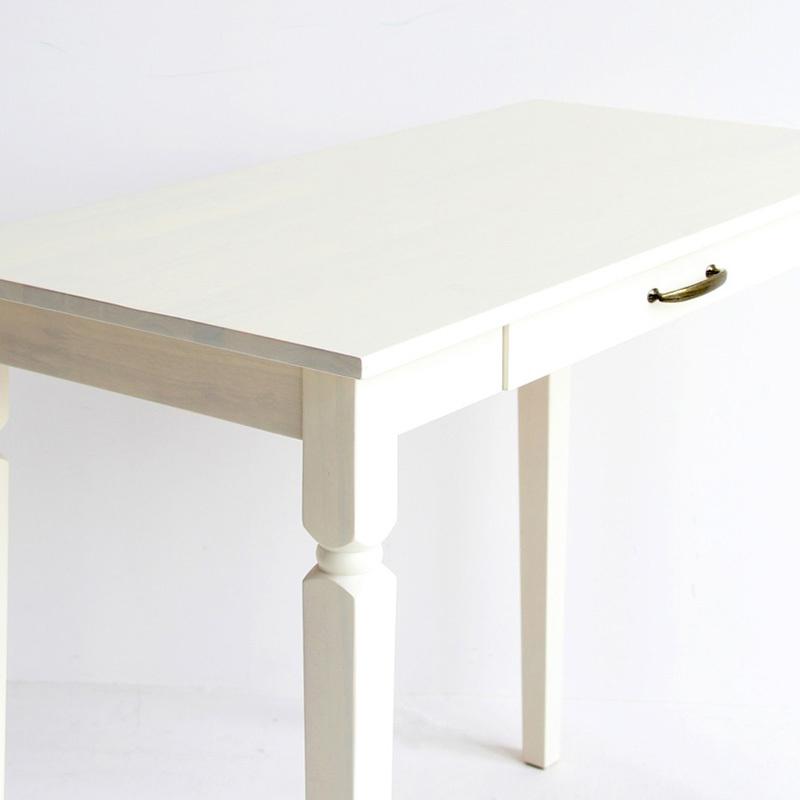 デスク 書斎机 幅90cm 引き出し 収納 コンパクト 白 ホワイト おしゃれ