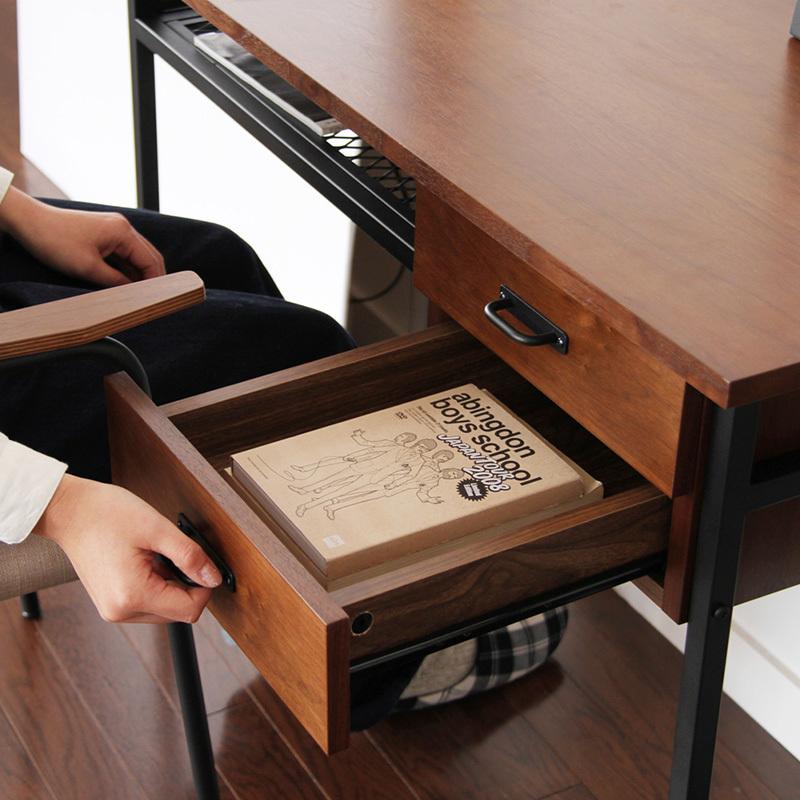 デスク 机 おしゃれ 書斎机 学習机 パソコンデスク 幅 100 cm 引出し