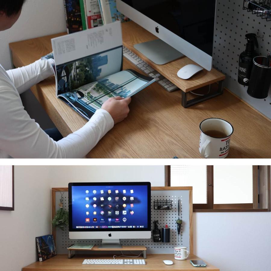 モニター台 モニターラック おしゃれ 木製 天然木 幅 60cm ナチュラル