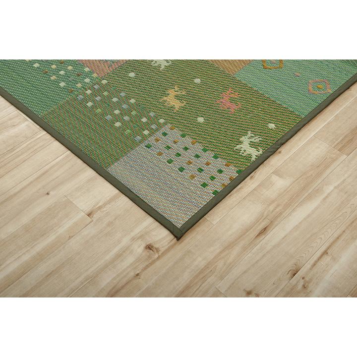 い草 ラグ カーペット 畳 上敷き ござ 花ござ 江戸間 2畳 約 174×174cm