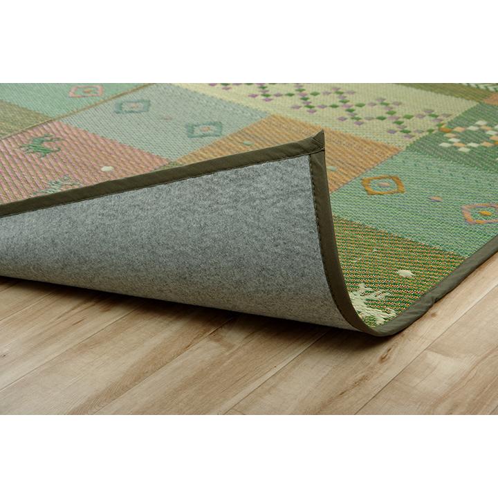 い草 ラグマット/絨毯 【江戸間6畳 約261×352cm レッド】ギャッベ柄 楽天市場】い草 ラグマット/絨毯 〔江戸間6畳 約261×352cm レッド