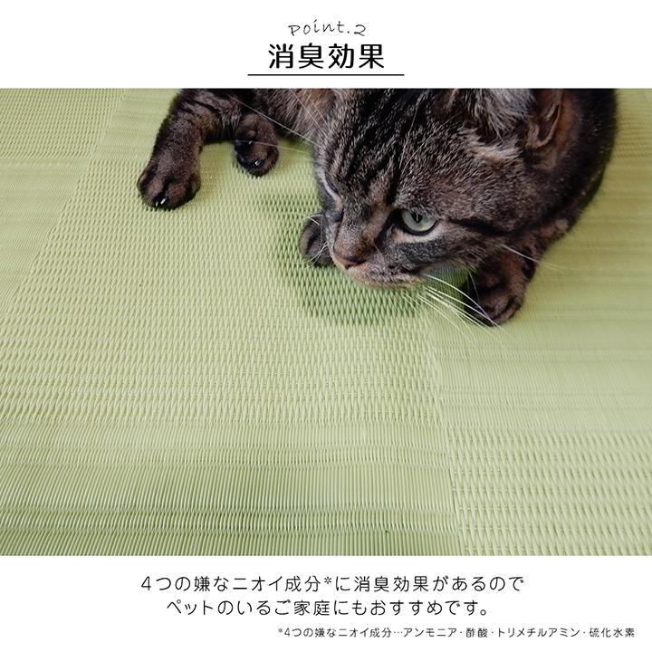 い草 風 ラグ ござ 抗菌 防臭 消臭 カーペット 江戸間 4.5畳 261×261cm 上敷き レジャーシート 日本製 五八間 ペット マット ポリプロピレン PP 国産 安い