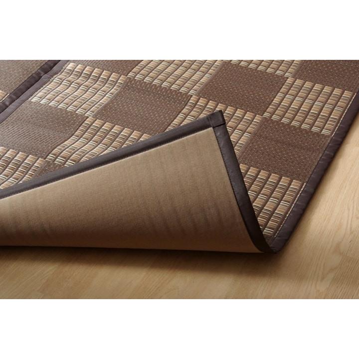 国産 い草 風 ラグ カーペット 江戸間6畳 261×352cm クッション ペット