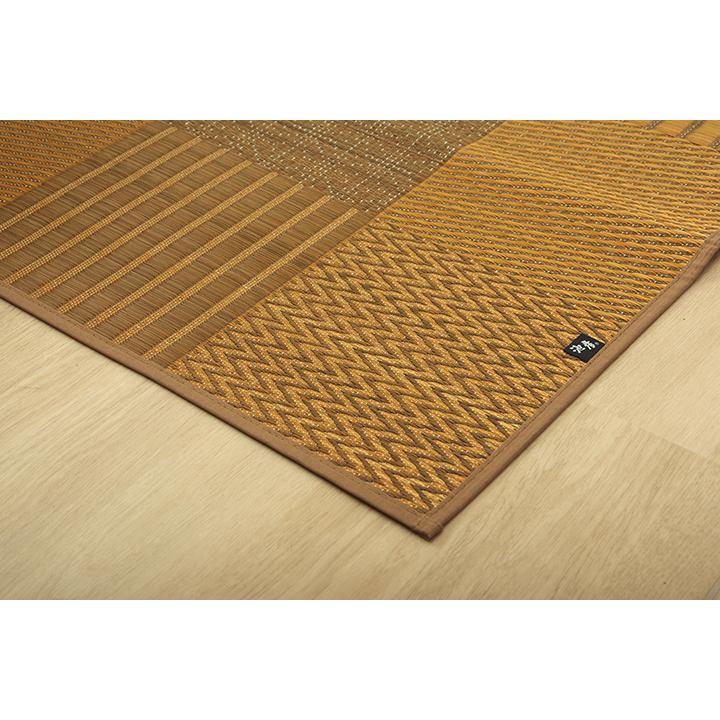 い草 ラグ カーペット 花ござ ござ 国産 本間 8畳 約 382×382cm おしゃれ 日本製 畳 パッチワーク 上敷き 和風 和柄 和室 抗菌 防臭 京間 日本産_17