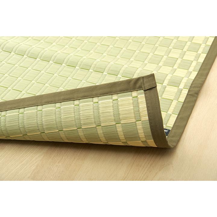 い草 ラグ 花ござ 花茣蓙 カーペット ござ 上敷き 国産 江戸間10畳 約