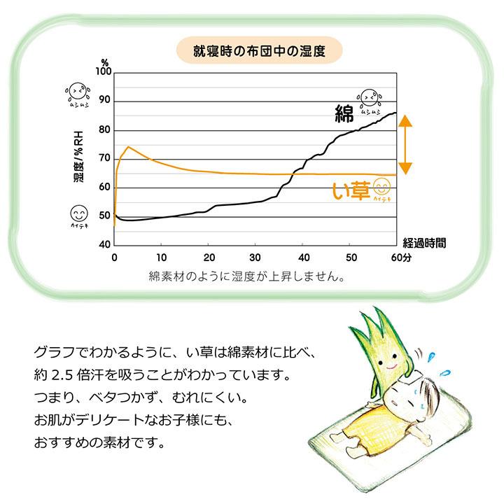 ベビーマット 国産 赤ちゃん お昼寝 マット い草 抗菌 消臭 おむつ替えシート 天然素材 ござ 約 70×120cm かわいい コンパクト 敷きマット 日本製 畳｜sancota｜10