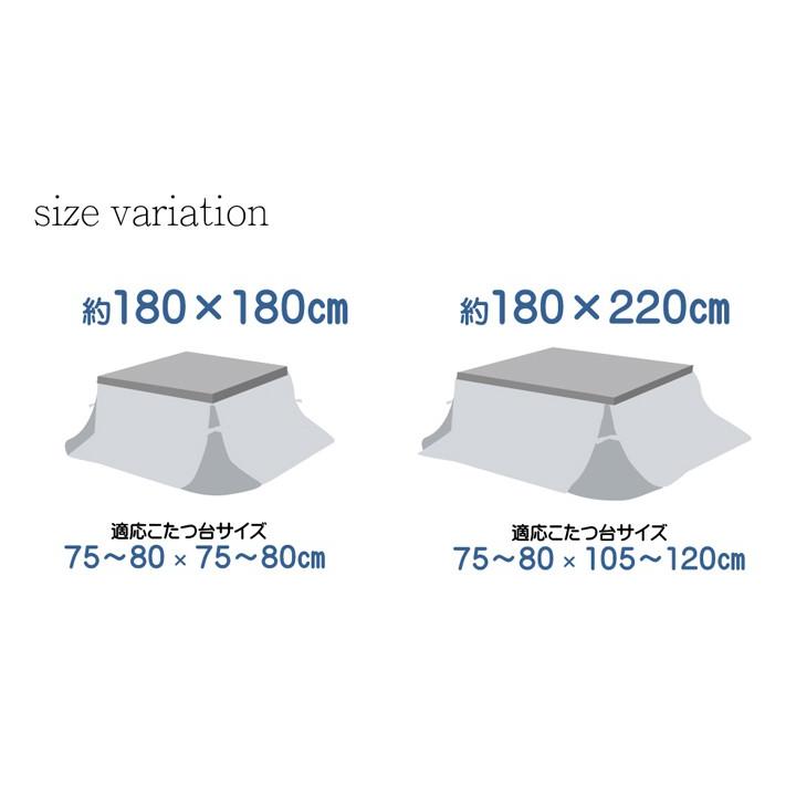こたつ布団 長方形 おしゃれ 掛け 180&times;220cm 省スペース 洗える 撥水 薄がけ チェック柄 モダン フランネル 105cm 120cm  こたつ対応  グリーン ローズ 新生活