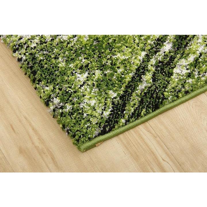 ラグ カーペット 200×250cm 3畳 グリーン ボタニカル ホットカーペット