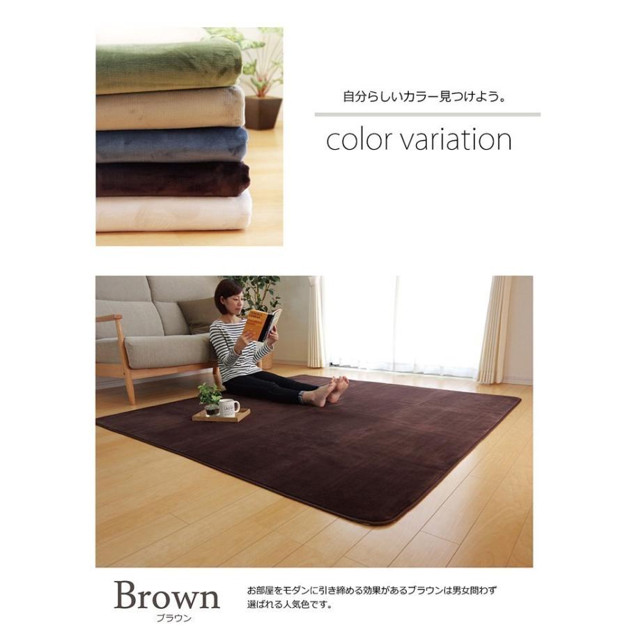 洗える ラグ 185cm丸 円 無地 抗菌 防臭 滑り止め ホットカーペット