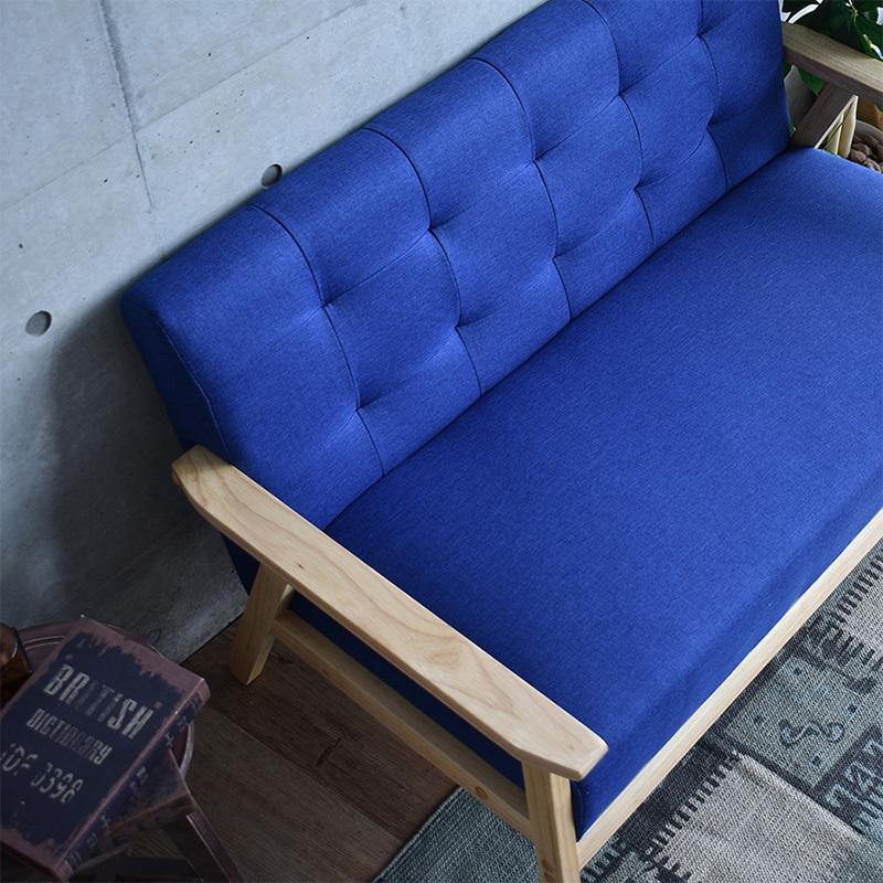 ソファ 2人がけ 2人掛け おしゃれ ファブリック 北欧 モダン 天然木