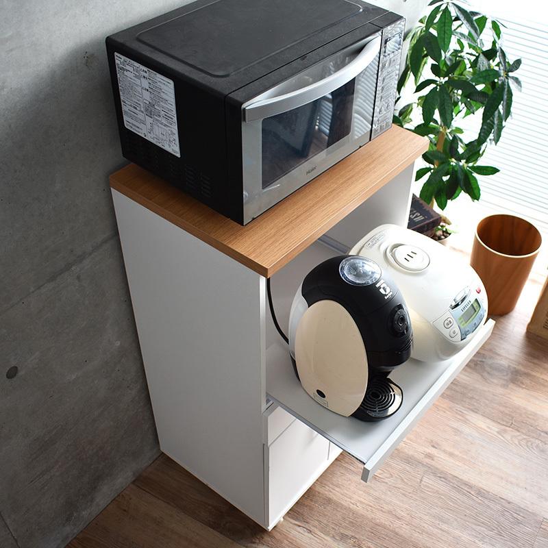 レンジ台 おしゃれ ロータイプ 高さ 100cm カントリー 北欧 コンセント
