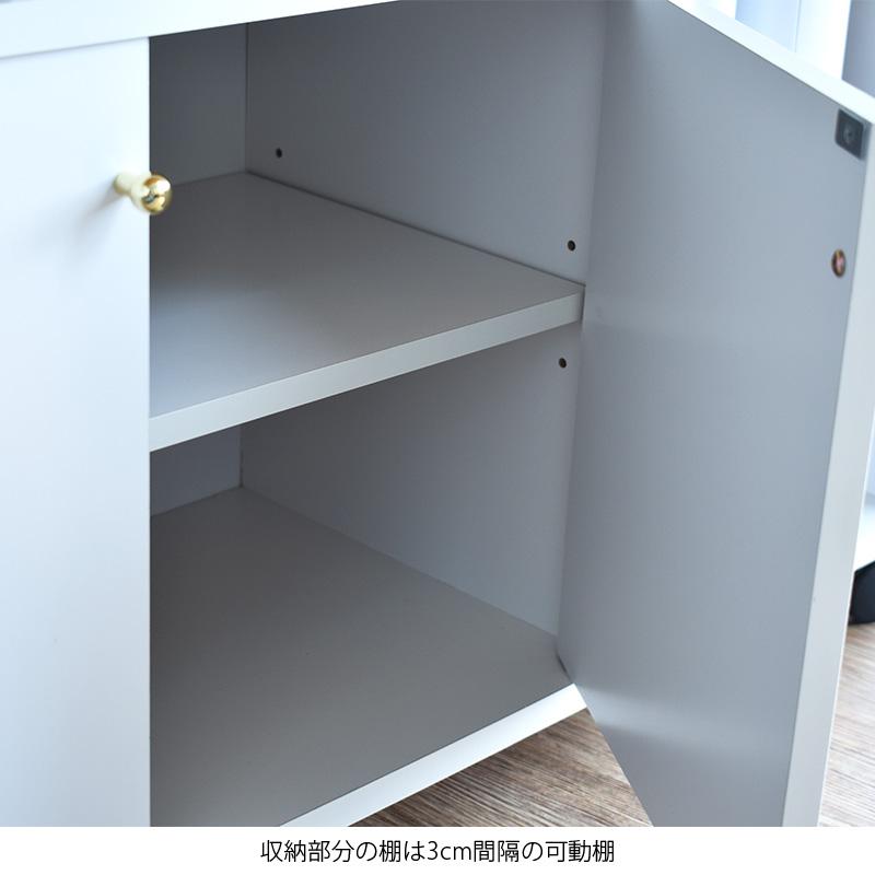 キッチンカウンター キッチンワゴン 幅90cm 両バタ ワゴン キッチン
