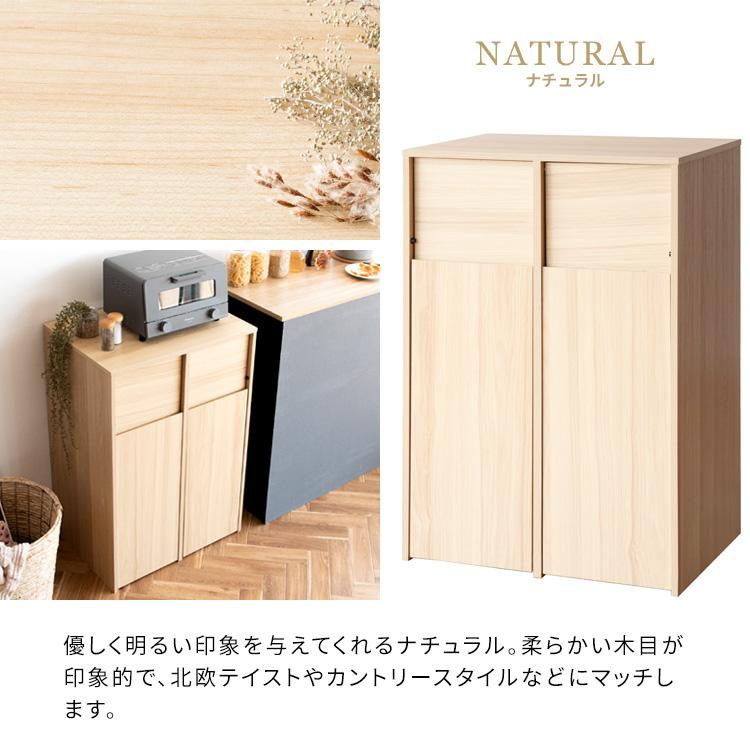 ゴミ箱 おしゃれ 木製 分別 幅60.5cm キャスター ダストボックス