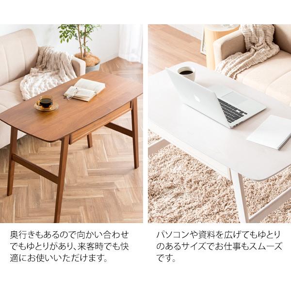 リビングテーブル ソファテーブル 高さ 60cm 棚 収納 付き おしゃれ