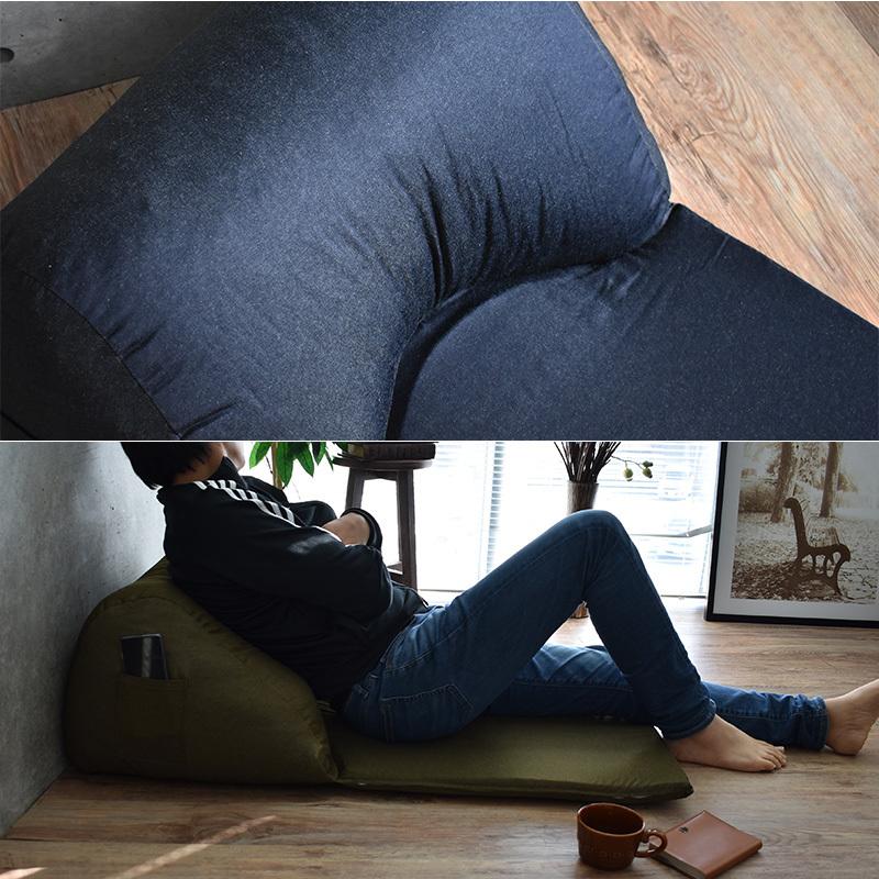 G 新品 クッション ソファ  カーキ 座椅子 デニム 北欧 こたつ 座卓 座椅子 こたつ クッション スマホソファ 日本製 こたつ用 国産