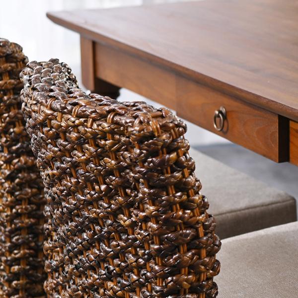 ダイニングチェア ウォーターヒヤシンス おしゃれ クッション ラタン