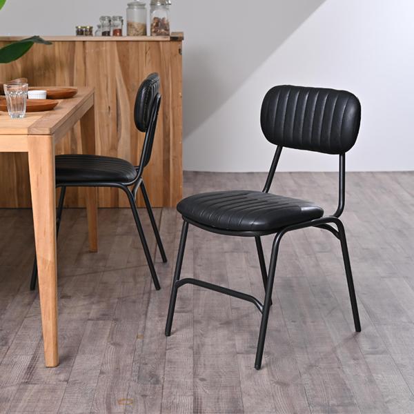 合成皮革アームチェア2脚セット ダイニングチェア 2脚セット 肘付き 完成品 セミアームチェア