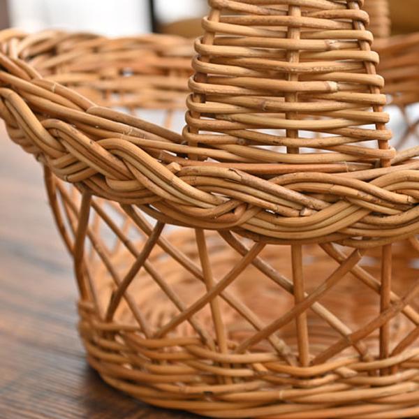 ラタン バスケット 収納 かご カゴ ピクニック 籐 おしゃれ かわいい