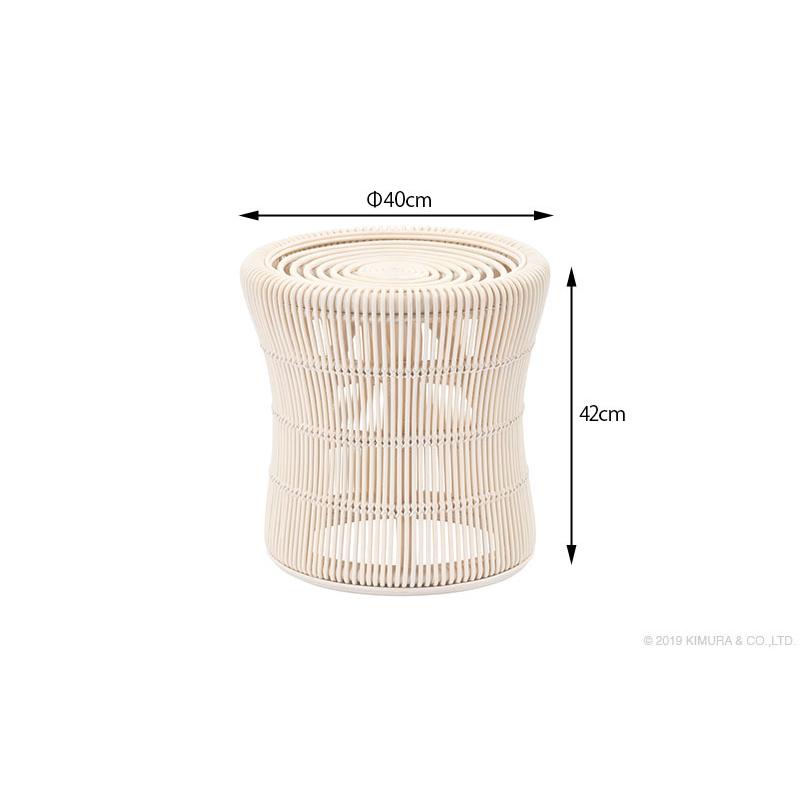 ラタンスツール 円形 おしゃれ かわいい ラタン 籐 玄関 椅子 ナチュラル アジアン リゾート 北欧 モダン 洗面所 脱衣場 ホテル 旅館 完成品 新生活 一人暮らし｜sancota｜09