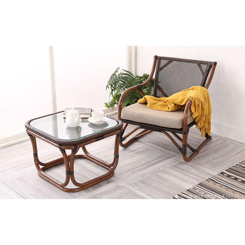 ラタンチェア パーソナルチェア 手編み ラタン クッション 椅子 籐