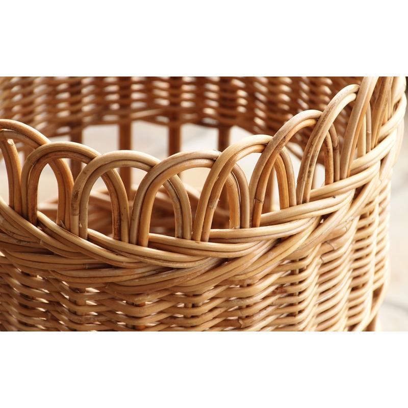 ♡ ヴィンテージ　傘型フラワーバスケット　藤製品　ラタン　アンブレラ　透かし編み ♡ ヴィンテージ 傘型フラワーバスケット 藤製品 ラタン