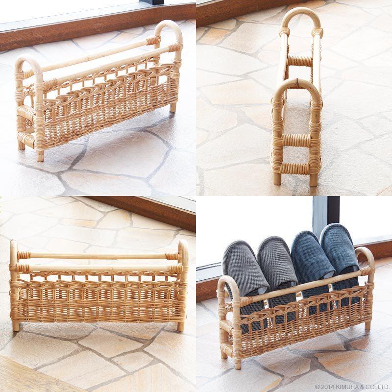 美品・お買得品】天然ラタンウォールミラー&スリッパ収納 籐 美品・お買得品】天然ラタンウォールミラー&スリッパ収納 籐