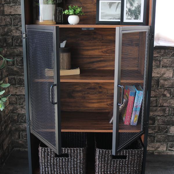 リビング収納 キャビネット シェルフ スチール ラック おしゃれ